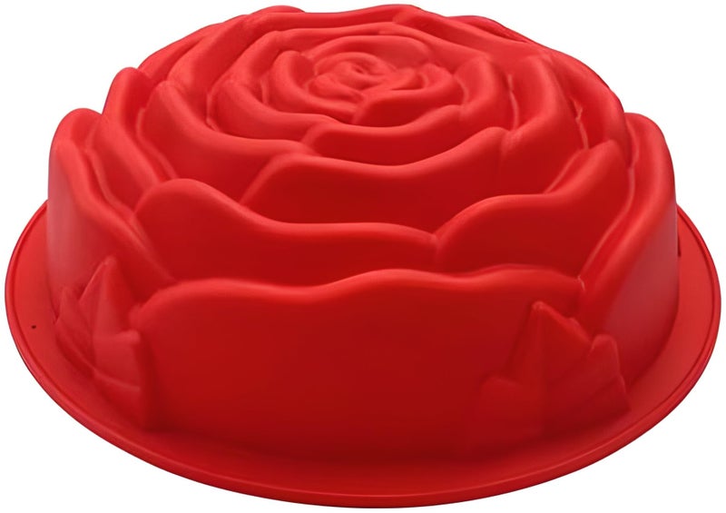 Wetco Large Rose Flower Shapes Non-Stick Silicone Cake Molds, Party Cake Mold for Baking, Gelatin Molds. Non-Stick Bread Baking Mold for Making Birthday Cakes, Breads, Pies, Muffin (Upgrade&thicken) - Image 1